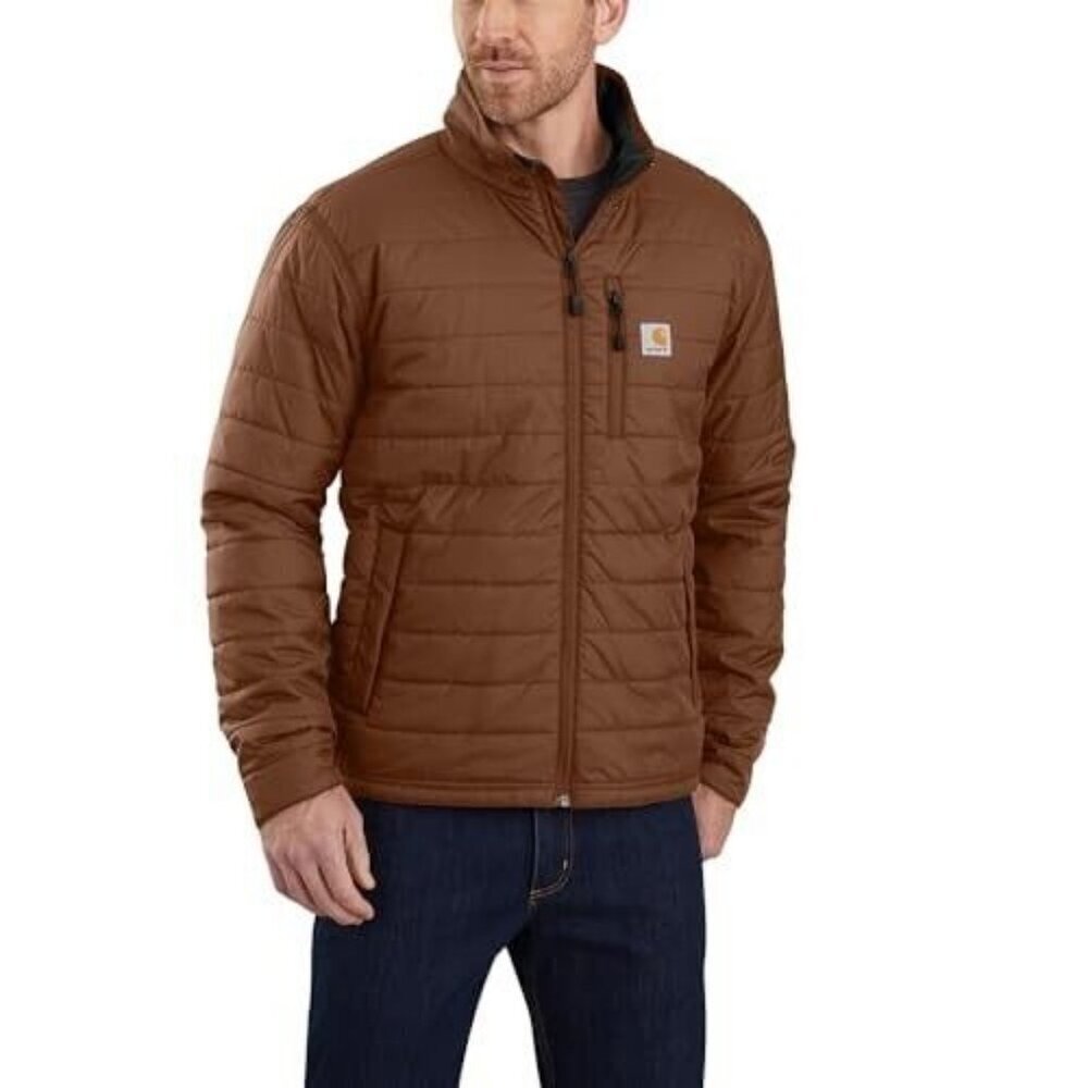 Carhartt Men's Gilliam Rain Defender Insulated Full Zip Jacket Mocha OJ2208